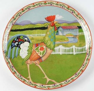 Barnyard 16 Chop Plate (Round Platter), Fine China Dinnerware   Farm Scenes And