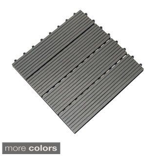 Flat Bamboo Composite Deck Tiles (pack Of 11)