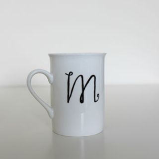 personalised monogrammed initial mug by mr teacup