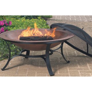 CobraCo Fire Bowl — Copper, Includes Embossed Iron Stand, Model# FB6132  Firepits   Patio Heaters