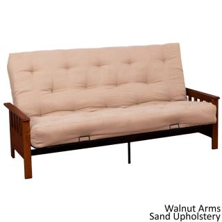 Epicfurnishings Provo Queen size With Inner Spring Futon Sofa Sleeper Bed Brown Size Queen