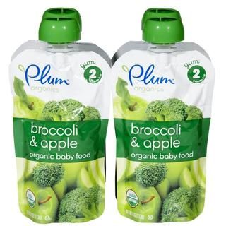 Plum Organics Second Blends 4 ounce Broccoli Apple (pack Of 4)