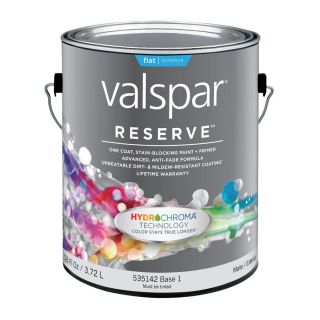 Valspar Reserve 126 fl oz Exterior Flat Multicolor Latex Base Paint and Primer in One with Mildew Resistant Finish