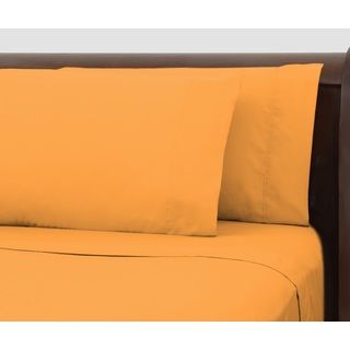 Pegasus Home Fashions Bright Ideas Tangerine Wrinkle resistant Sheet Set Orange Size Twin
