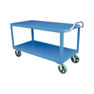 Vestil Ergo-Handle Cart — 2 Shelves, 4,000-Lb. Capacity, 60in.L x 24in.W, Model# DH-PH4-2460  Service Carts