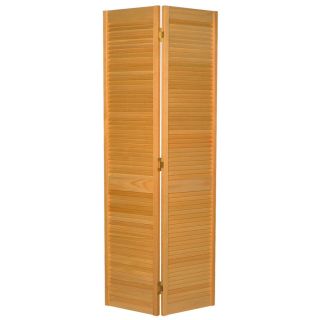 ReliaBilt Louvered Solid Core Pine Bifold Closet Door (Common 80.75 in x 36 in; Actual 79 in x 35.5 in)