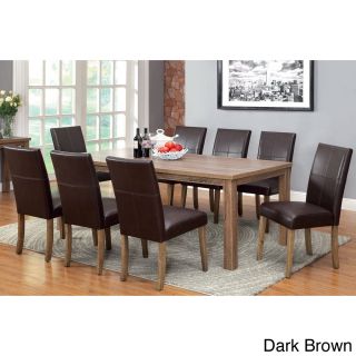 Furniture Of America Pirot 9 piece Natural Wood Design Dining Set Brown Size 9 Piece Sets