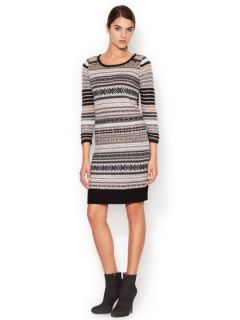 Striped Sweater Dress with Zipper Accents by Design History
