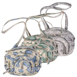 Christian Audigier Snake Print Multi pocket Cross body Handbag Christian Audigier Crossbody & Mini Bags
