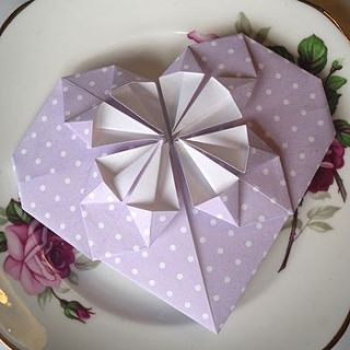 origami heart wedding card by paperbuzz cards