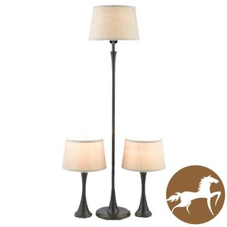 Christopher Knight Home Black Floor Lamp and Table Lamp Set Christopher Knight Home Floor Lamps