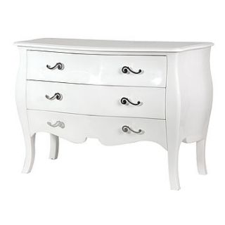 high gloss white chest of drawers by out there interiors