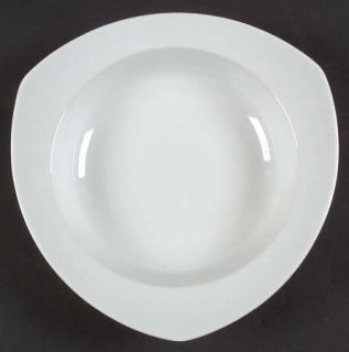 Thomas Vario White Triangular Soup Bowl, Fine China Dinnerware   All White, Tria