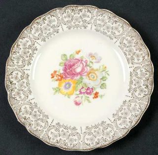 Canonsburg Lajean Bread & Butter Plate, Fine China Dinnerware   Floral Center, G