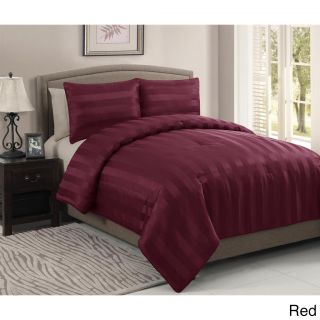 Victoria Classics Dobby 3 piece Comforter Set Red Size Queen