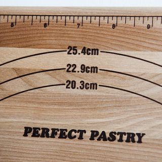wooden pastry board by freshly forked