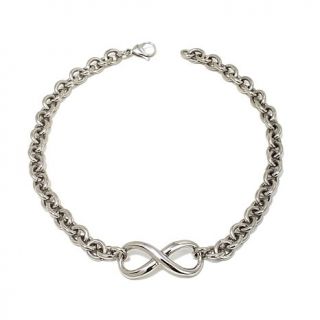 Stately Steel Infinity 18" Rolo Link Necklace