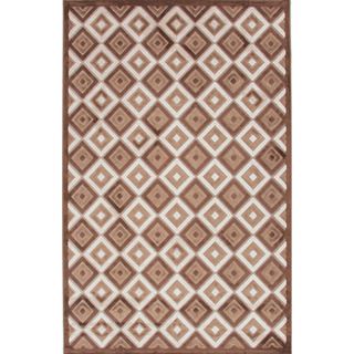 Contemporary Geometric Pattern Brown Rug (2 X 3)
