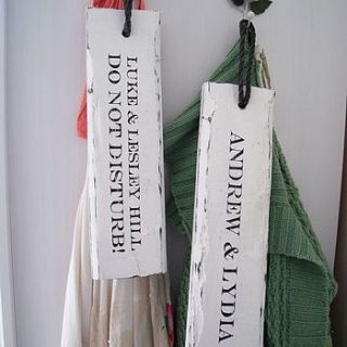 personalised do not disturb door hanger by sayitwithsam