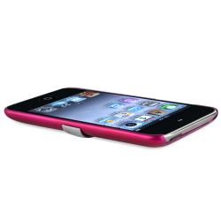 Pink with Chrome Stand Snap on Case for Apple iPod Touch Generation 4 BasAcc Cases
