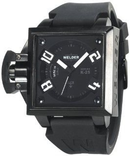 Welder Men's K25 4103 K25 Analog Black Ion Plated Stainless Steel Square Watch Watches
