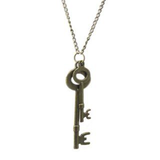 Retro Feeling Two Keys Shaped Pendant Necklace (Model X010278) Jewelry