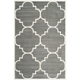 Safavieh Handmade Moroccan Chatham Contemporary Dark Gray Wool Rug (4 X 6)