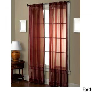Victoria Classics Cedar Front Sheer 84 inch Curtain Panel Red Size 50 x 84