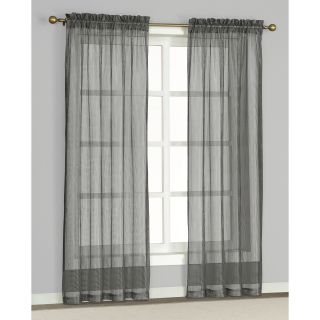 Welcome Industrial Corp Morena Sheer Curtain 84 inch Panel Pair Silver Size 50 x 84