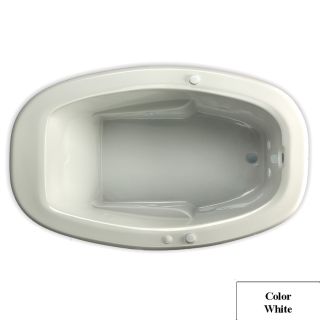 Laurel Mountain Drop in I Plus 59.875 in L x 40.75 in W x 23 in H White Acrylic Oval Drop In Whirlpool Tub and Air Bath