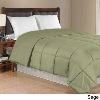 Inovatex Solid Color Microfiber Down Alternative Comforter Green Size Twin