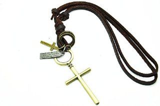 soft leather cross pendant necklace men's leather necklace, women's leather necklace PL2336 Jewelry