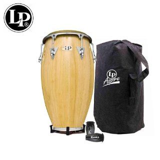 Latin Percussion LP Classic Model 12 1/2" Tumbadora Drum LP552X AWC   Natural Finish, Chrome Hardware   Set Includes Accessory pouch, tuning wrench, LP Lug Lube, LP201BK P LP Rumba Shaker & LP637 Conga Feet Musical Instruments