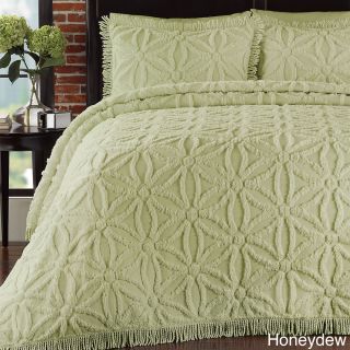 Lamont Home Arianna Chenille 3 piece Bedspread Set Green Size Twin