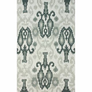 Nuloom Handmade Modern Ikat Grey Cotton Rug (5 X 8)