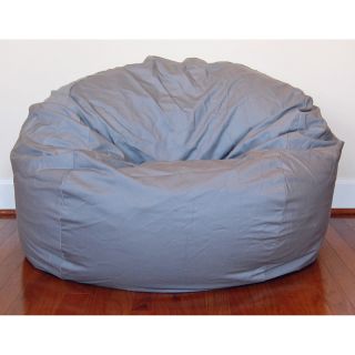 Ahh Products Light Grey Cotton Twill 36 inch Washable Bean Bag Chair Grey Size Large