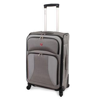 Swissgear 7211 24 inch Grey Medium Expandable Spinner Upright Suitcase
