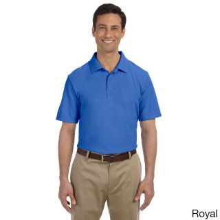 Gildan Mens Dry Blend Pique Sport Shirt Blue Size XXL