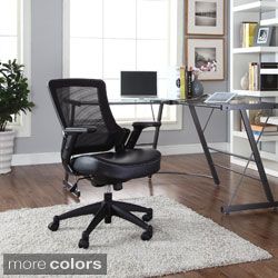 Aspire Black Office Chair With Vinyl Seat