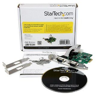 StarTech 2 Port Industrial PCI Express (PCIe) RS232 Serial Card with Power Output and ESD Protection (PEX2S553S) Computers & Accessories
