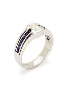 Diamond & Sapphire Band Ring by Piranesi