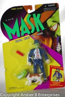 5" Jim Carrey As Belly bustin' Mask with Exploding Action and Squirting Milo the Dog Action Figures   The Mask Movie From Zero to Hero Toys & Games