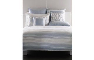 Hotel Collection Bedding, Sea Stripe Blue Quilted Euro Sham   Pillow Shams