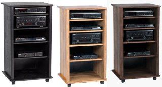Shop Wood Technology Solid hardwood Audio Rack Cabinet in Oak Finish at the  Furniture Store. Find the latest styles with the lowest prices from Wood Technology