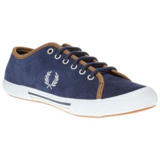 Fred Perry Vintage Suede Tennis Shoes  Carbon Blue Shoes