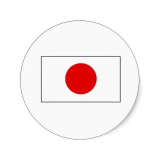 Japanese Flag T shirts and Gifts Round Stickers