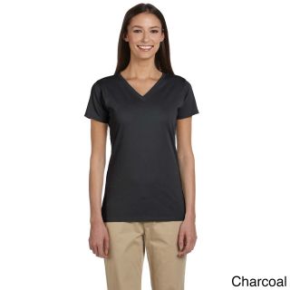 Econscious Womens Organic Cotton Short Sleeve V neck T shirt Grey Size XXL (18)