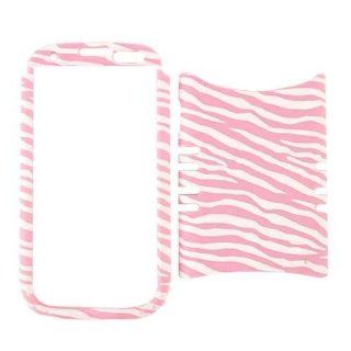 Cell Armor I747 RSNAP TE547 Rocker Snap On Case for Samsung Galaxy S3 I747   Retail Packaging   Light Pink Zebra on White Cell Phones & Accessories