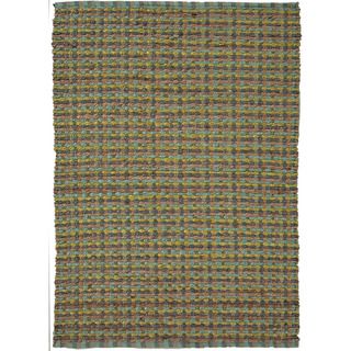 Handwoven Naturals Stripe Pattern Multicolor Jute cotton Area Rug (2 X 3)