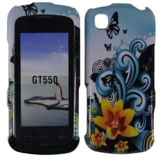 Yellow Lily Hard Case Cover for LG Encore GT550 Shine Touch KM555 Cell Phones & Accessories